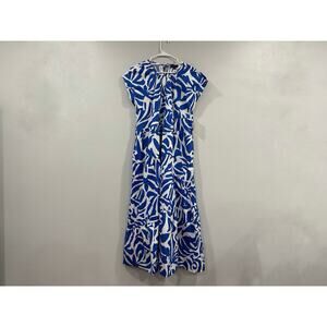 1. State Blue White Long Maxi Dress Women's Large L NEW